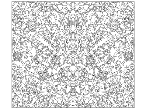 Persian Pattern  Coloring Page